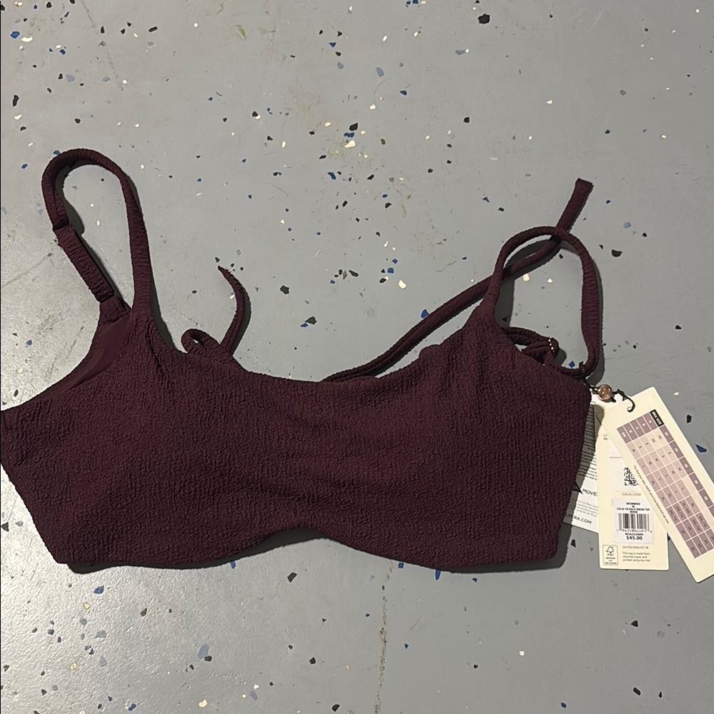 Women's Burgundy CALIA by Carrie Underwood bikini top size medium NEW